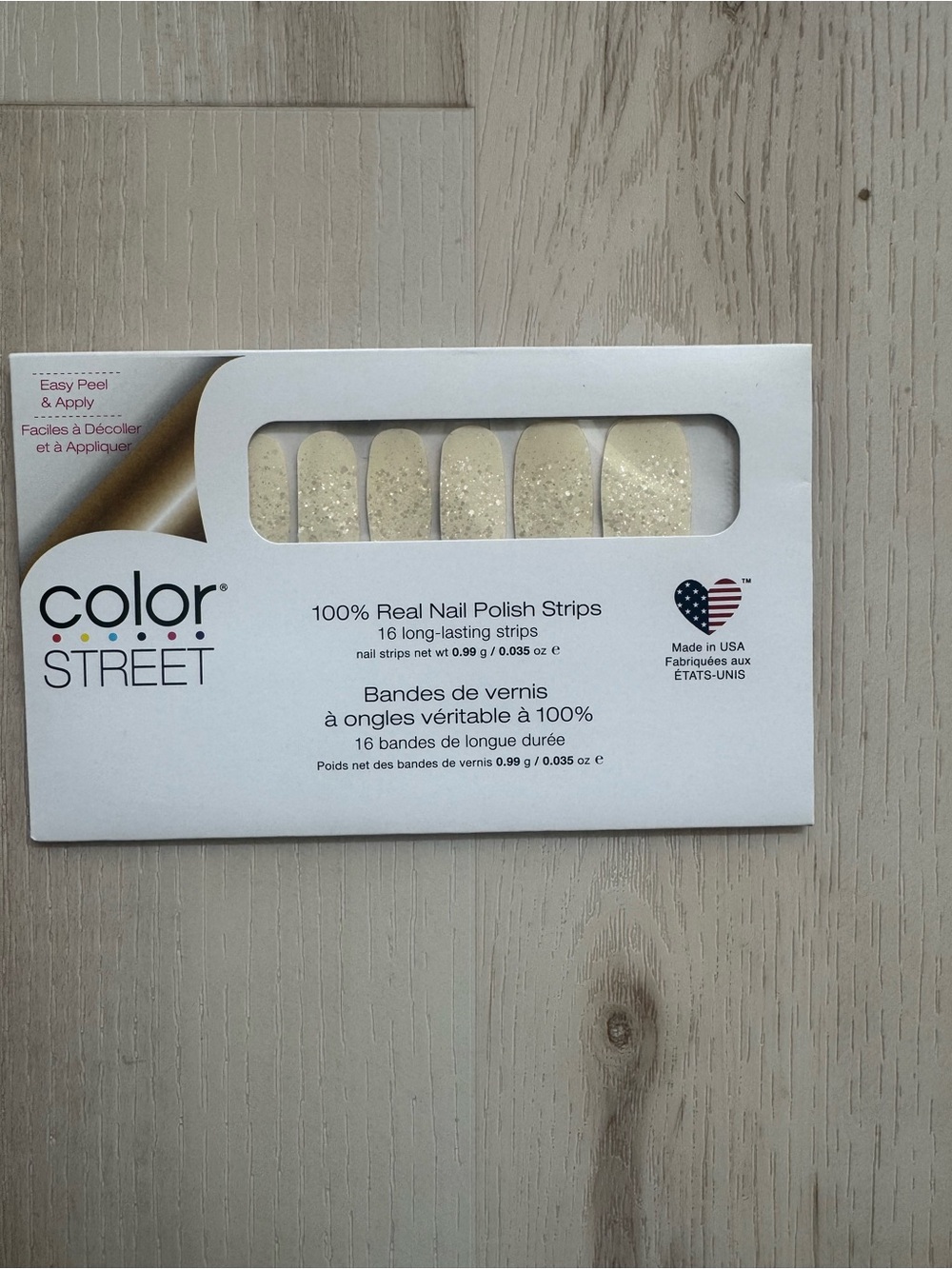 Color Street Over the Moon Nail Strips in Cream